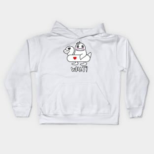 Funny White Duck Kids Hoodie